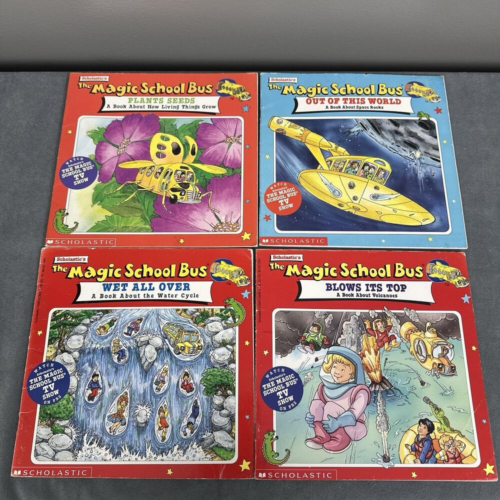 Vintage 90s The Magic School Bus Book Lot of 4 Books Paperback Scholastic 1st Ed